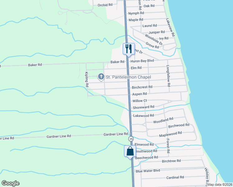 map of restaurants, bars, coffee shops, grocery stores, and more near 7176 Aspen Road in Lexington