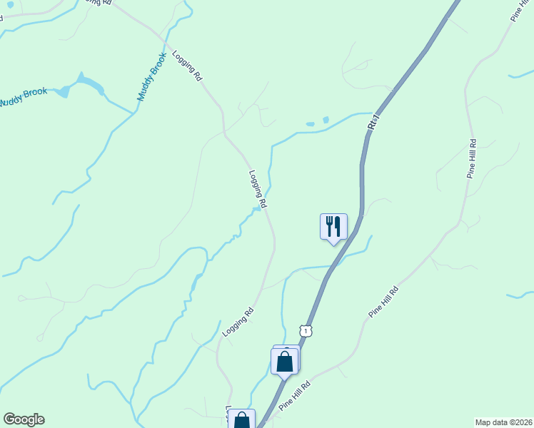 map of restaurants, bars, coffee shops, grocery stores, and more near 123 Logging Road in York