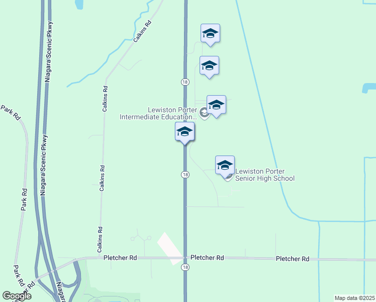 map of restaurants, bars, coffee shops, grocery stores, and more near 4061 Creek Road in Youngstown