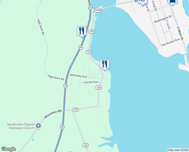 map of restaurants, bars, coffee shops, grocery stores, and more near 142 Circle Drive in Northville