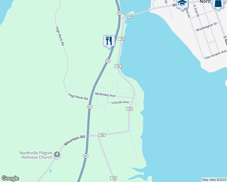 map of restaurants, bars, coffee shops, grocery stores, and more near 103 Circle Drive in Northville