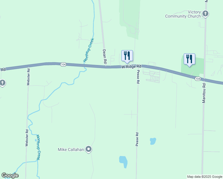 map of restaurants, bars, coffee shops, grocery stores, and more near 4741 West Ridge Road in Spencerport