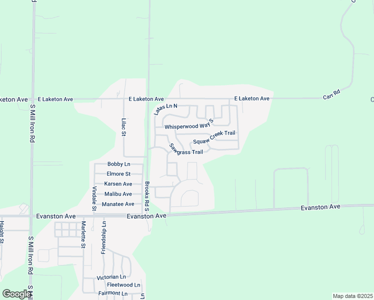 map of restaurants, bars, coffee shops, grocery stores, and more near 4088 Sawgrass Trail in Muskegon