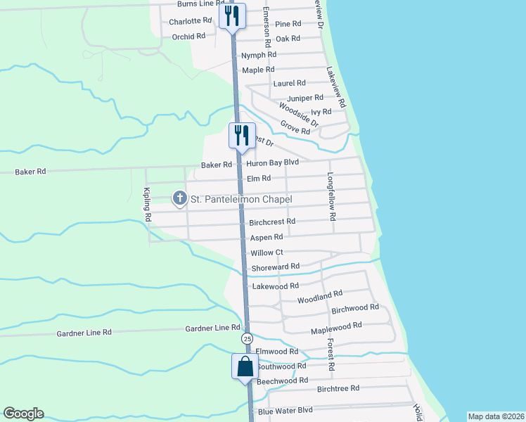 map of restaurants, bars, coffee shops, grocery stores, and more near 7273 Birchcrest Road in Lexington