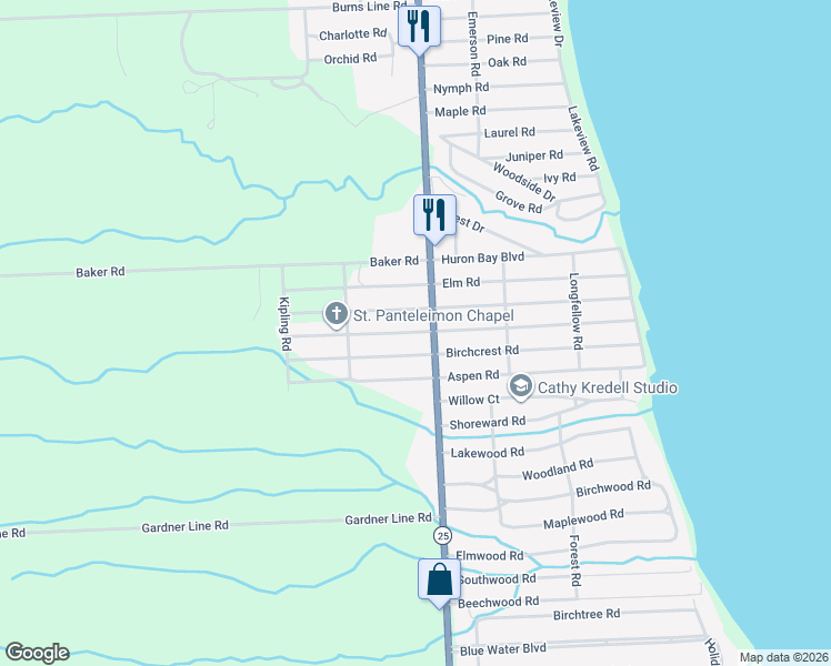 map of restaurants, bars, coffee shops, grocery stores, and more near 7212 Cedar Road in Lexington