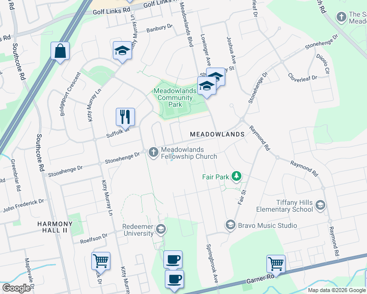 map of restaurants, bars, coffee shops, grocery stores, and more near 270 Springbrook Avenue in Hamilton