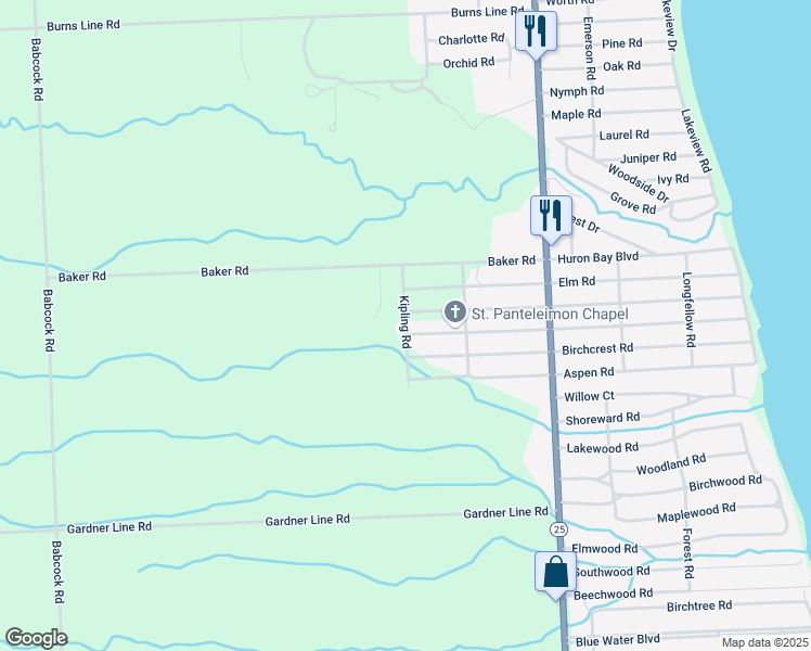 map of restaurants, bars, coffee shops, grocery stores, and more near 7317 Kipling Road in Lexington