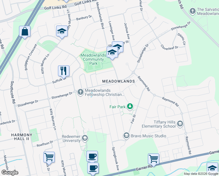 map of restaurants, bars, coffee shops, grocery stores, and more near 275 Springbrook Avenue in Hamilton