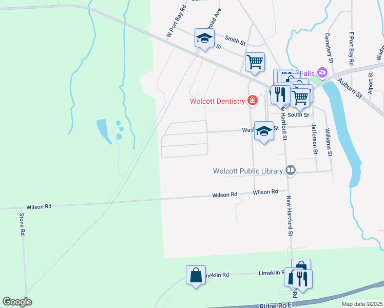 map of restaurants, bars, coffee shops, grocery stores, and more near 11845 Jessica Drive in Wolcott