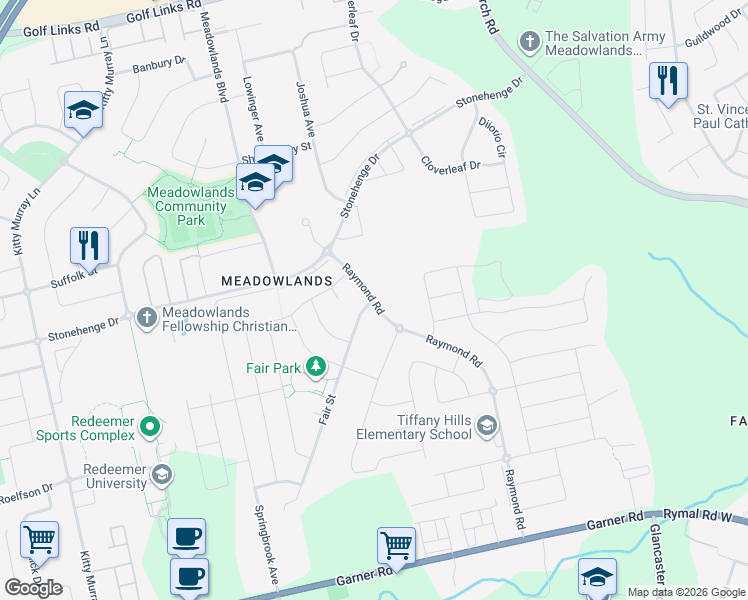 map of restaurants, bars, coffee shops, grocery stores, and more near 4 Fair Street in Hamilton