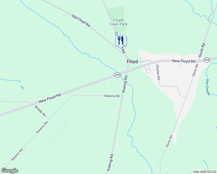 map of restaurants, bars, coffee shops, grocery stores, and more near 8304 New Floyd Road in Rome