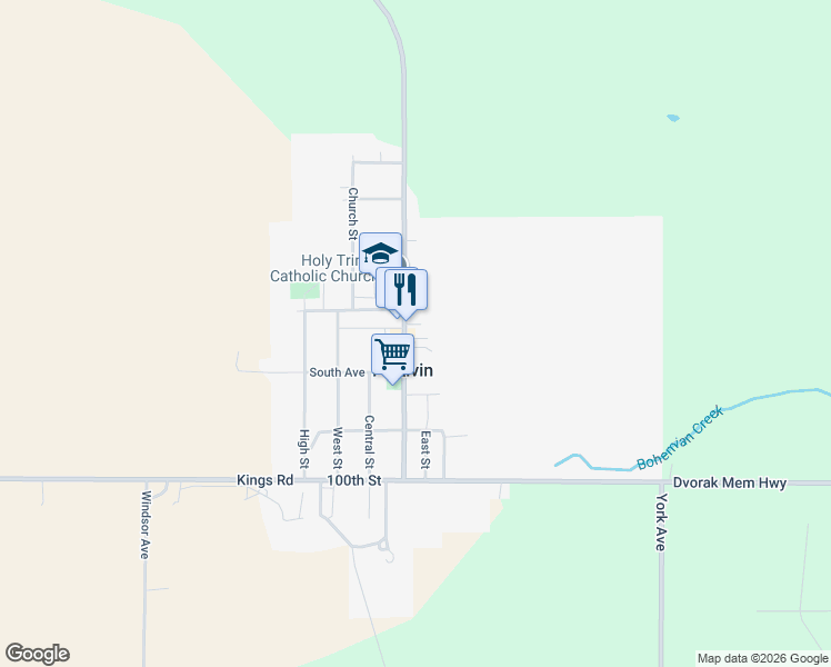 map of restaurants, bars, coffee shops, grocery stores, and more near in Protivin