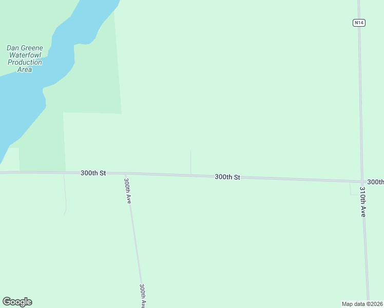 map of restaurants, bars, coffee shops, grocery stores, and more near 3030 300th Street in Dickens