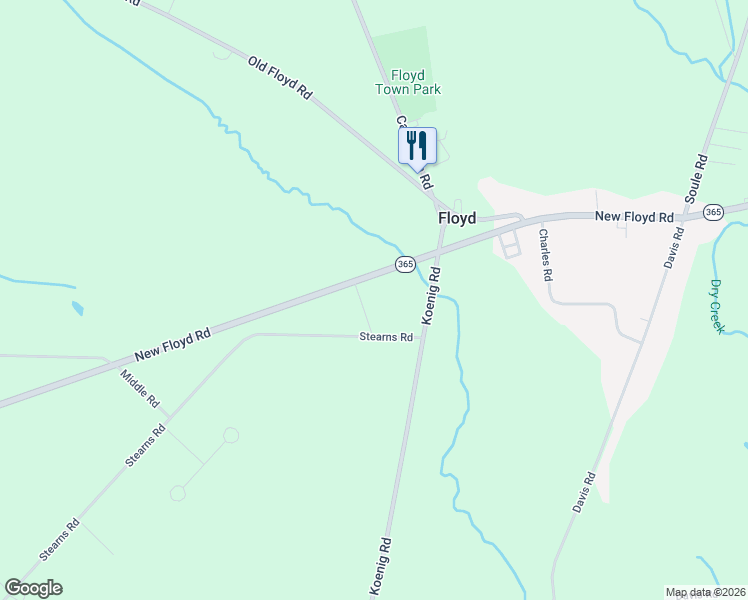 map of restaurants, bars, coffee shops, grocery stores, and more near 8304 New Floyd Road in Rome