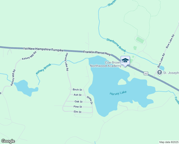 map of restaurants, bars, coffee shops, grocery stores, and more near 100 Shore Drive in Northwood
