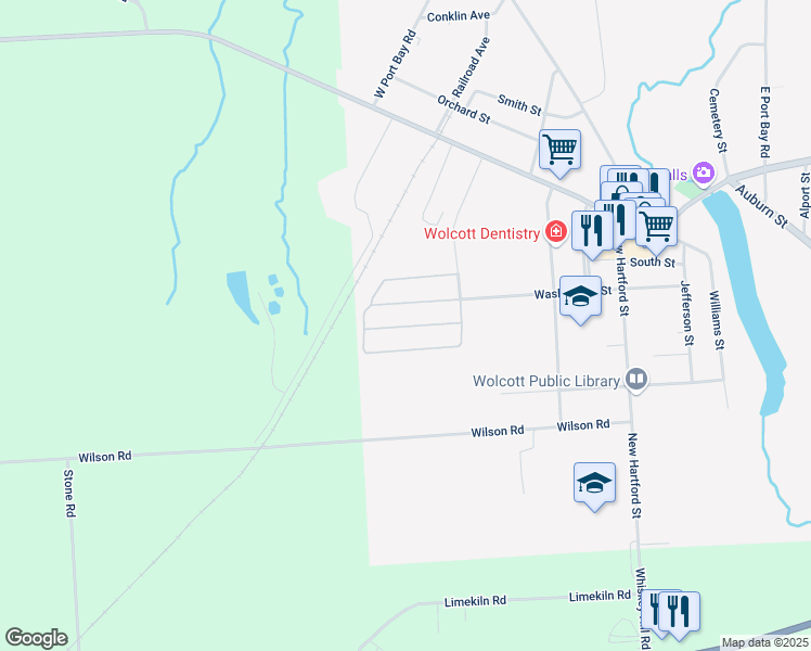 map of restaurants, bars, coffee shops, grocery stores, and more near 11817 Pinewood Drive in Wolcott