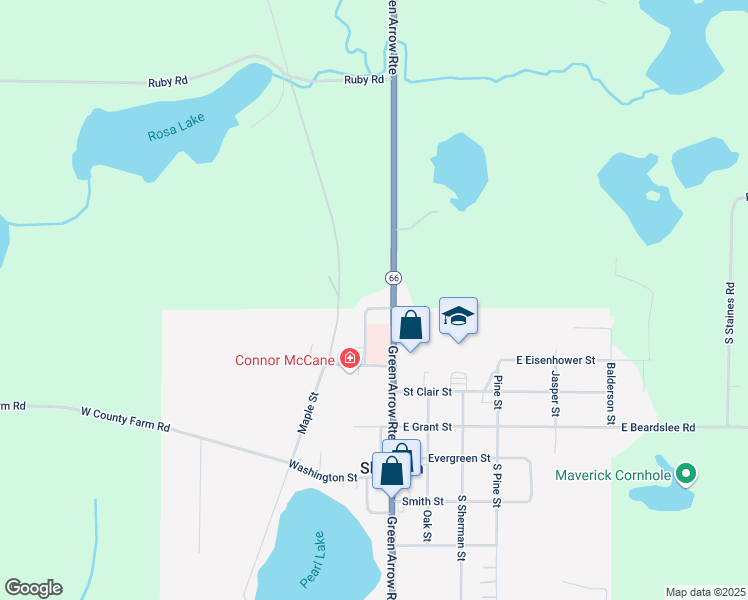 map of restaurants, bars, coffee shops, grocery stores, and more near 401 North Main Street in Sheridan