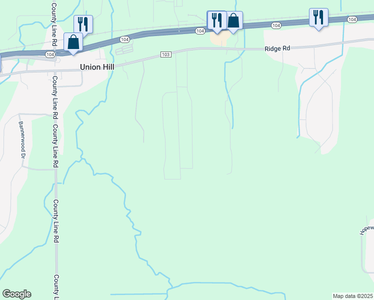 map of restaurants, bars, coffee shops, grocery stores, and more near 300 Ridge Road in Ontario