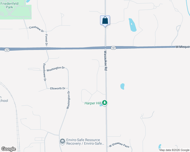 map of restaurants, bars, coffee shops, grocery stores, and more near W125N11011 Strawgrass Lane in Germantown