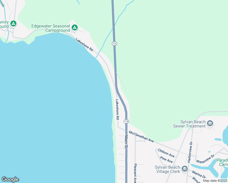 map of restaurants, bars, coffee shops, grocery stores, and more near 7365 Lakeshore Drive in Blossvale
