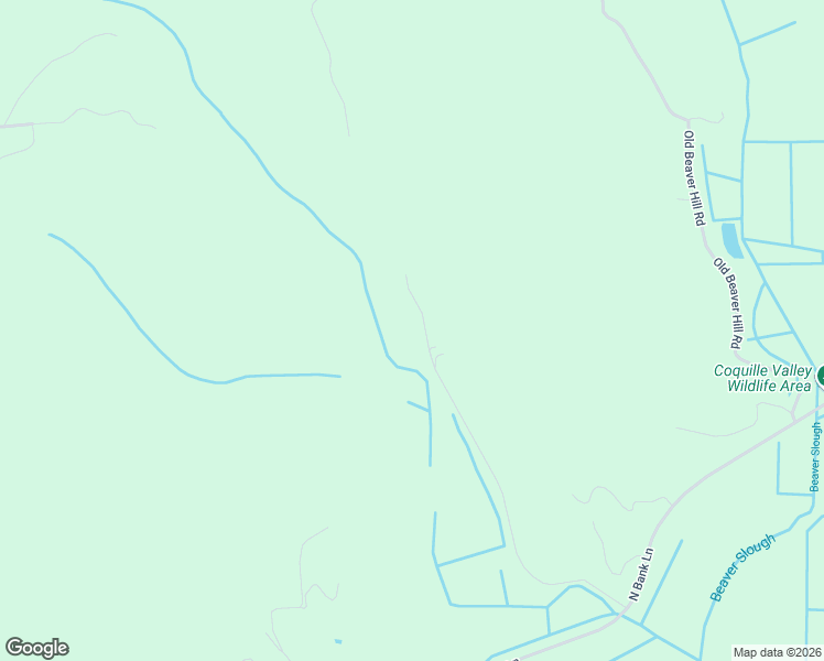 map of restaurants, bars, coffee shops, grocery stores, and more near Old Railroad Grade Road in Coquille