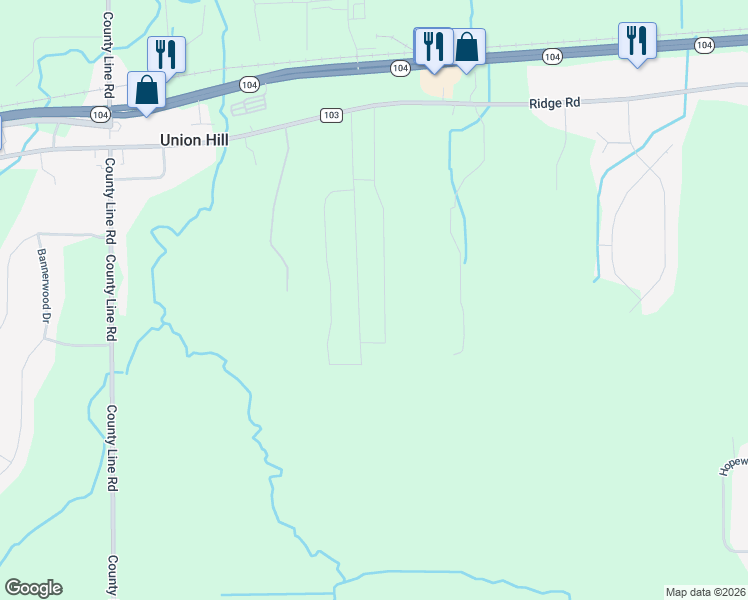 map of restaurants, bars, coffee shops, grocery stores, and more near 300 Ridge Road in Ontario