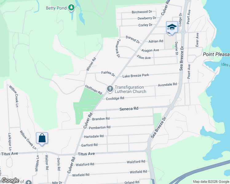 map of restaurants, bars, coffee shops, grocery stores, and more near 29 Avondale Road in Irondequoit