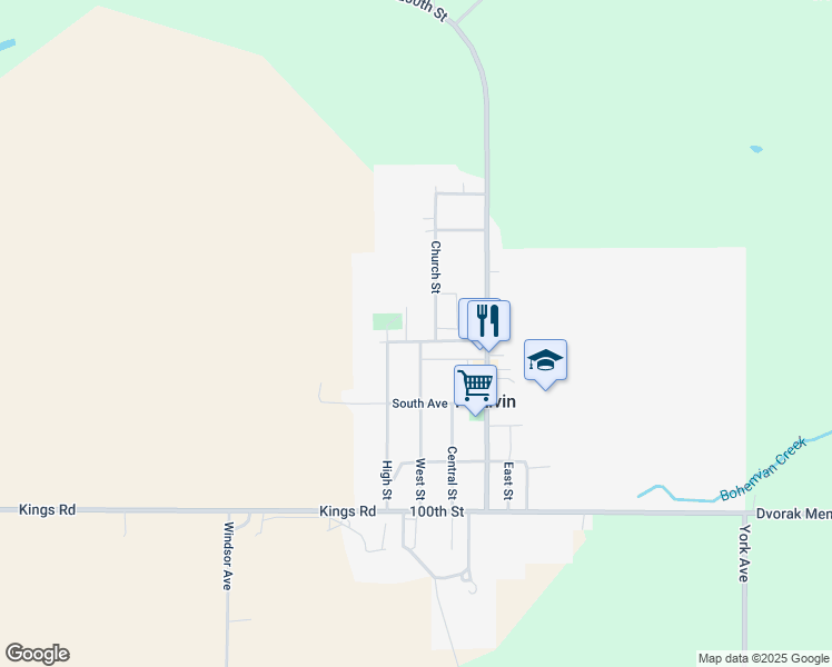 map of restaurants, bars, coffee shops, grocery stores, and more near Apartment Drive in Protivin