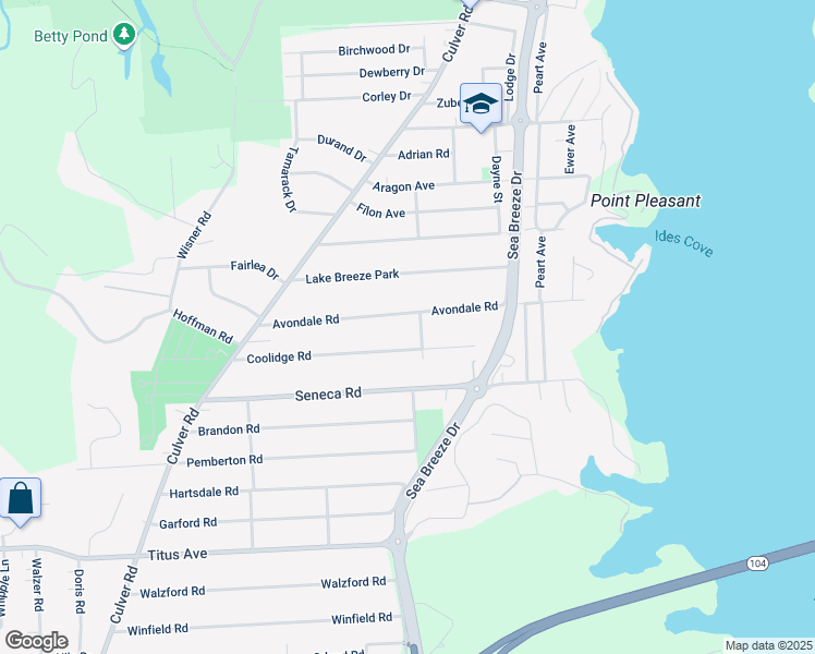map of restaurants, bars, coffee shops, grocery stores, and more near 189 Avondale Road in Rochester
