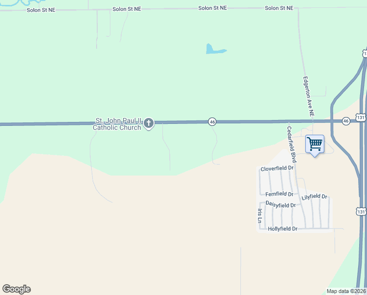 map of restaurants, bars, coffee shops, grocery stores, and more near 13880 Northern Springs Drive in Cedar Springs
