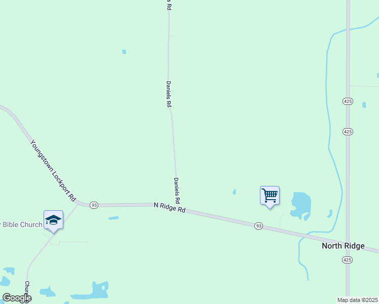 map of restaurants, bars, coffee shops, grocery stores, and more near 4043 Daniels Road in Ransomville