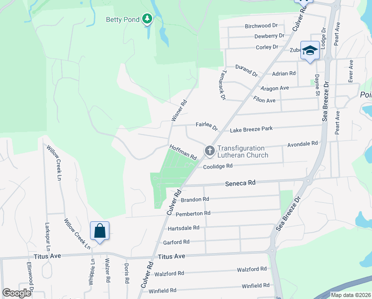 map of restaurants, bars, coffee shops, grocery stores, and more near 54 Hoffman Road in Rochester