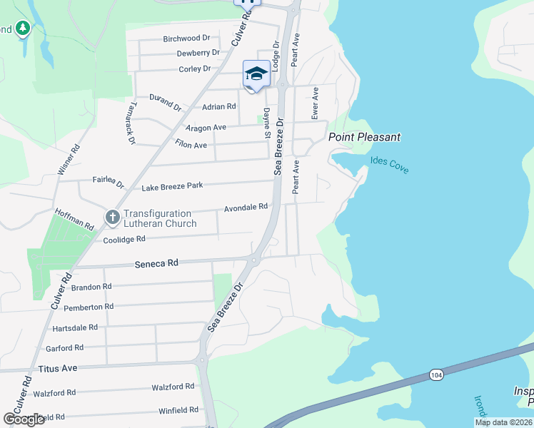 map of restaurants, bars, coffee shops, grocery stores, and more near 335 Avondale Road in Rochester