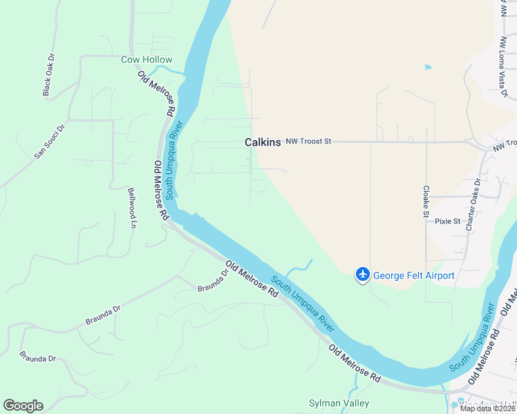 map of restaurants, bars, coffee shops, grocery stores, and more near 911 Harlan Street in Roseburg
