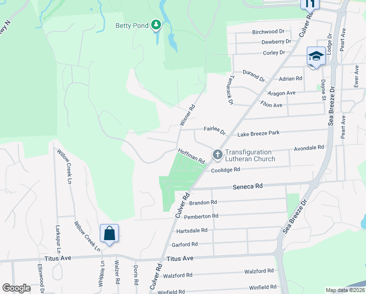 map of restaurants, bars, coffee shops, grocery stores, and more near 54 Hoffman Road in Rochester