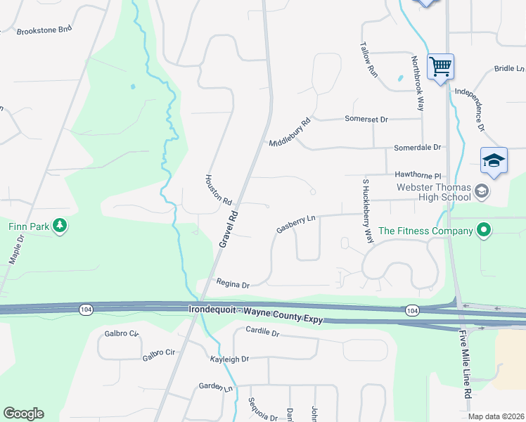 map of restaurants, bars, coffee shops, grocery stores, and more near 704 Gasberry Lane in Webster