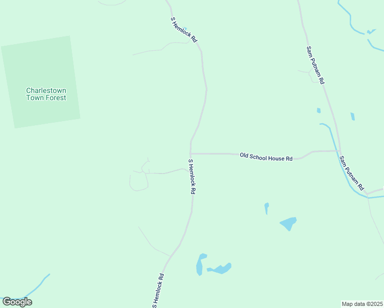 map of restaurants, bars, coffee shops, grocery stores, and more near 96 Old School House Road in Charlestown