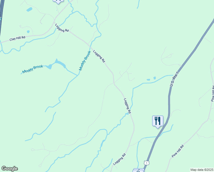 map of restaurants, bars, coffee shops, grocery stores, and more near 54 Logging Road in York