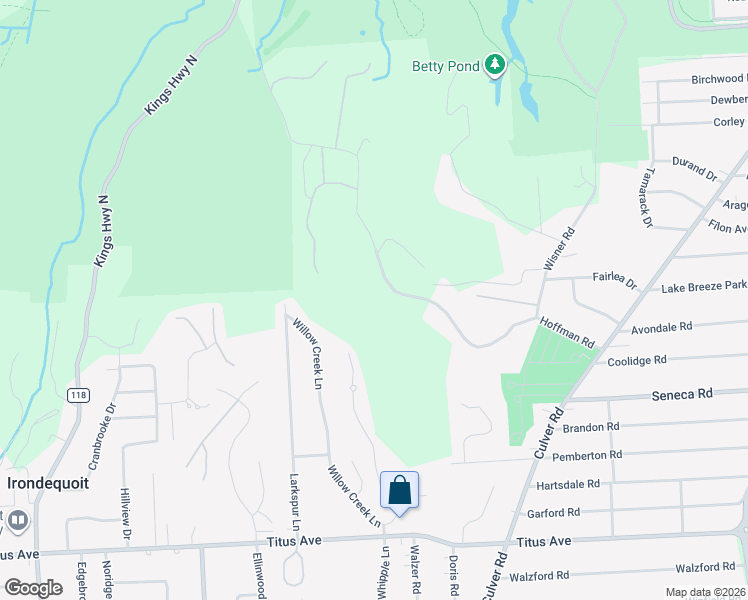 map of restaurants, bars, coffee shops, grocery stores, and more near 395 Hoffman Road in Rochester