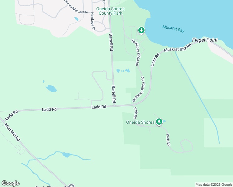 map of restaurants, bars, coffee shops, grocery stores, and more near 9274 Bartell Road in Brewerton
