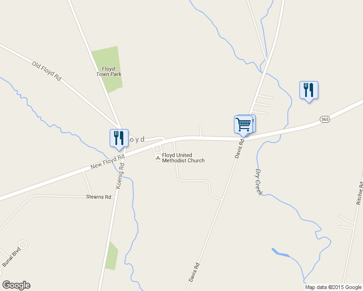 map of restaurants, bars, coffee shops, grocery stores, and more near 8432 New Floyd Rd in Rome