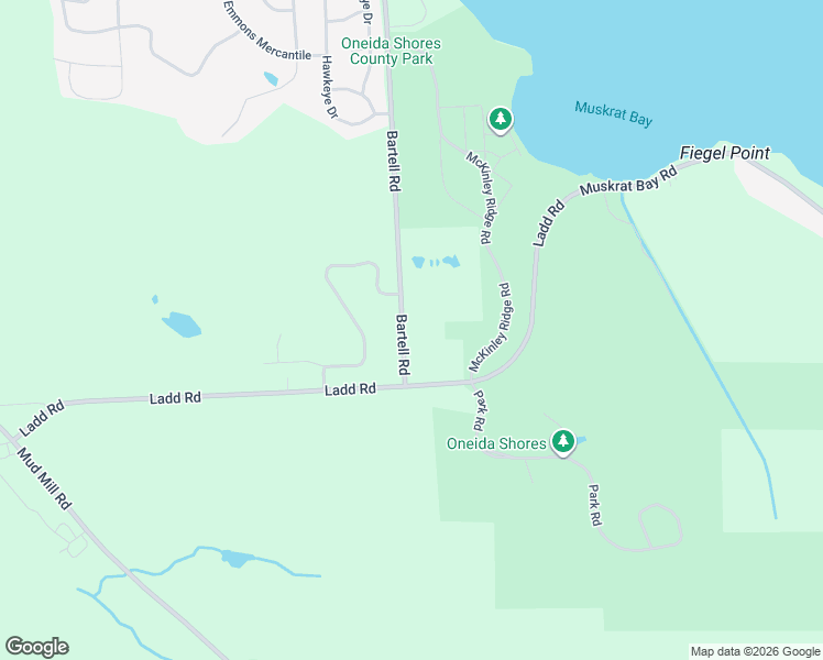 map of restaurants, bars, coffee shops, grocery stores, and more near 9274 Bartell Road in Brewerton