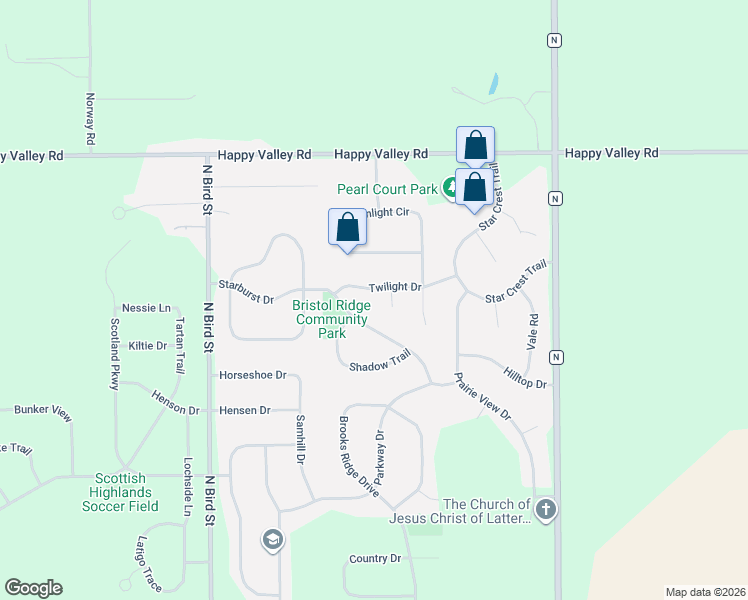 map of restaurants, bars, coffee shops, grocery stores, and more near 6785 North Star Circle in Sun Prairie