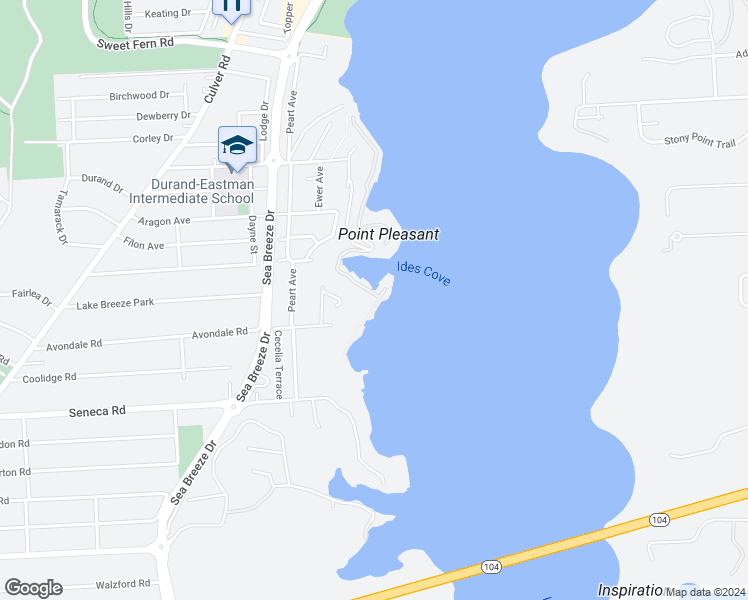 map of restaurants, bars, coffee shops, grocery stores, and more near 154 Schnackel Drive in Rochester