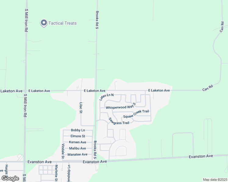map of restaurants, bars, coffee shops, grocery stores, and more near 4104 East Laketon Avenue in Muskegon