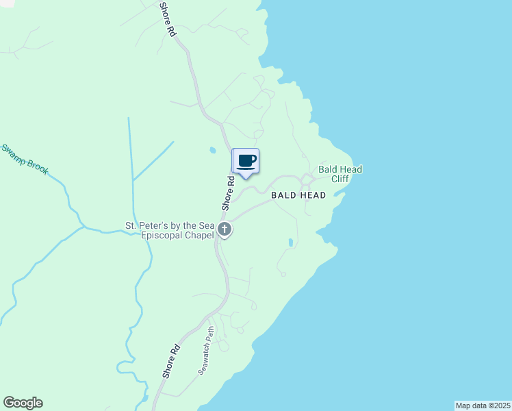 map of restaurants, bars, coffee shops, grocery stores, and more near 84 Bald Head Cliff Road in York