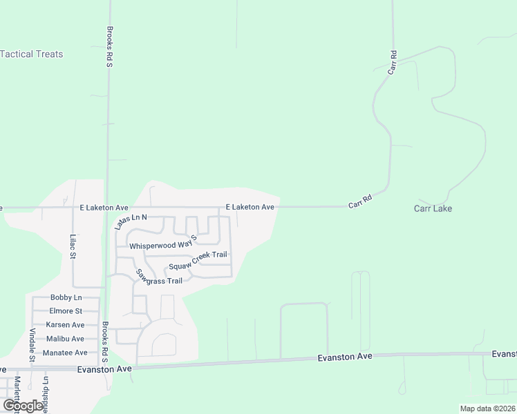 map of restaurants, bars, coffee shops, grocery stores, and more near 4425 East Laketon Avenue in Muskegon