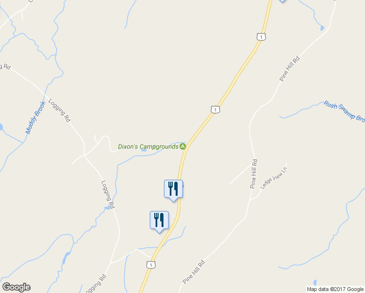 map of restaurants, bars, coffee shops, grocery stores, and more near 1740 U.S. 1 in York