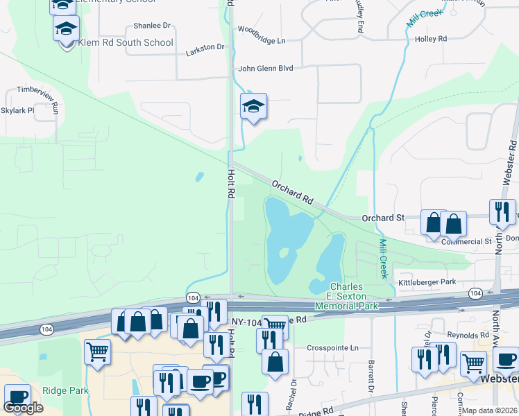 map of restaurants, bars, coffee shops, grocery stores, and more near 830 Holt Road in Webster