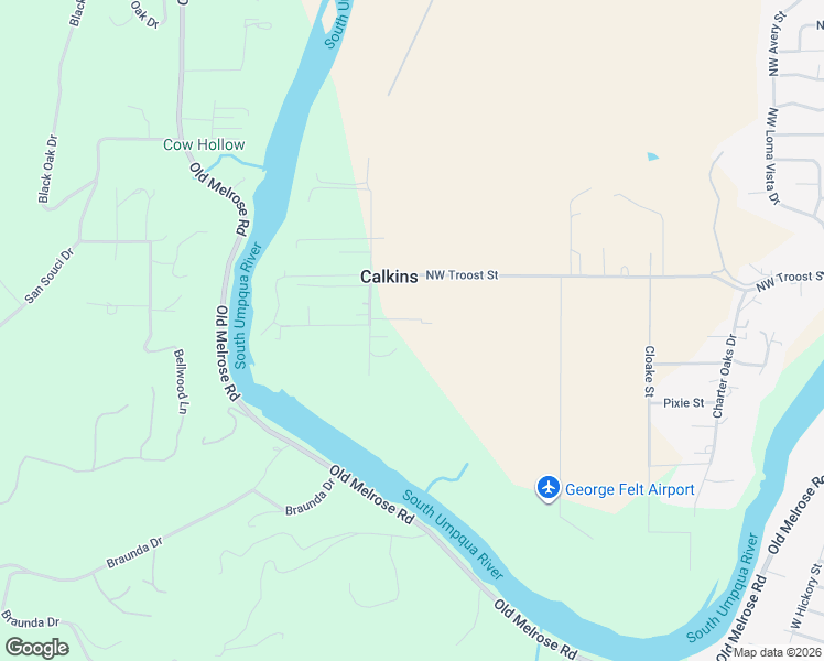 map of restaurants, bars, coffee shops, grocery stores, and more near 1065 Harlan St in Roseburg